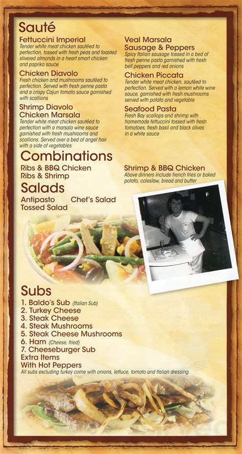 baldos erome|Menu for Baldo's Restaurant in Brownstown Charter Twp, MI.